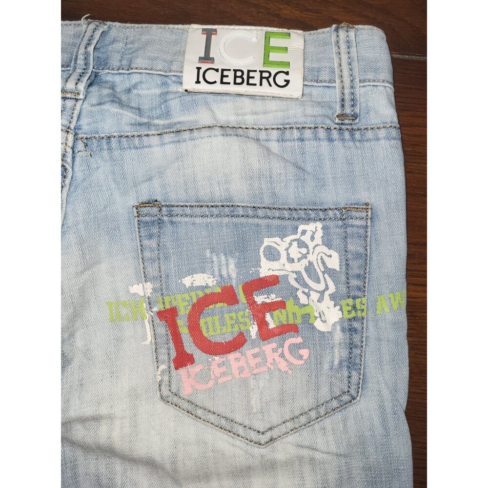 Vintage 2003 Iceberg Joe Cool Y2K Graffiti Jeans 29 - Picture 3 of 10